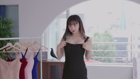 Rear view super mini one-piece underwear (4K Direct Cam)