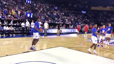 LeBron James, Malik Monk, & Dwight Howard dunking in the layup line 1-21-22