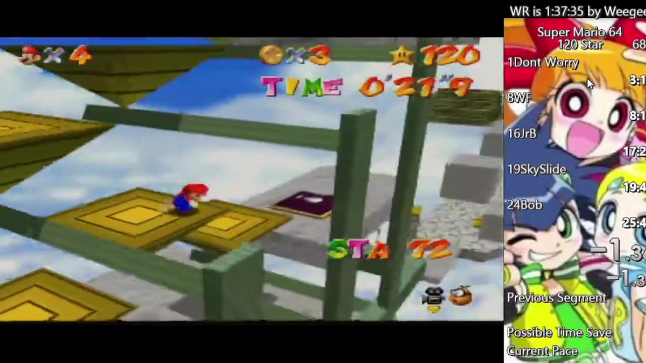 Super Mario 64 100% 120star Speedrun no reset #25