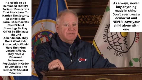 Gov. Walz Dishonestly Threatens Senate Republicans about gun control 2026