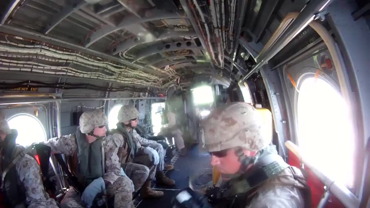 Fastroping Marines with Helmet Cam Marine Week St Louis