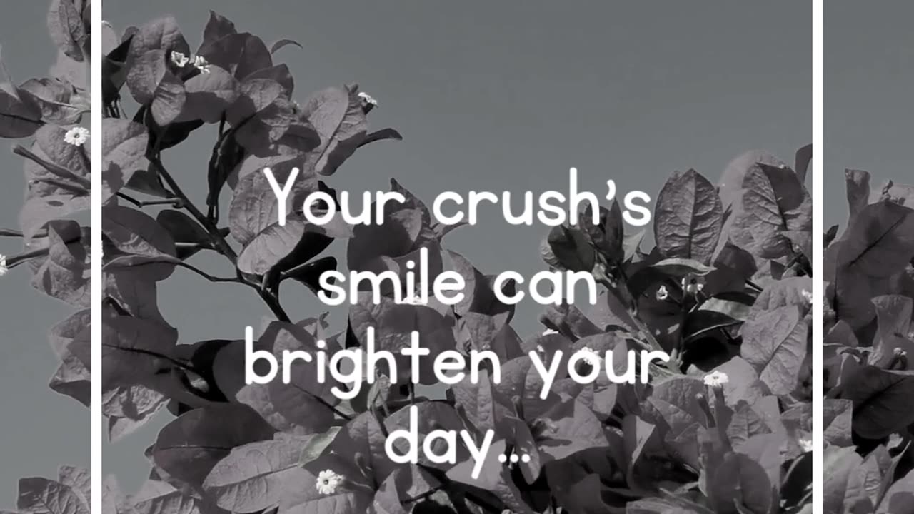 Your crush's smile can brighten your day...