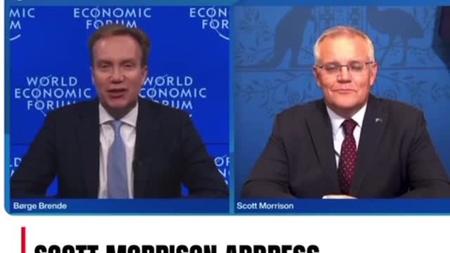 World economic forum talked with Scott Morrison of their plan on solving climate challenge