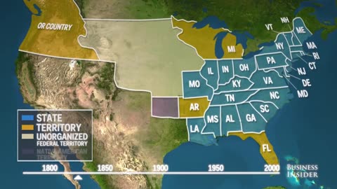 How the U.S Map has Changed over 200 years