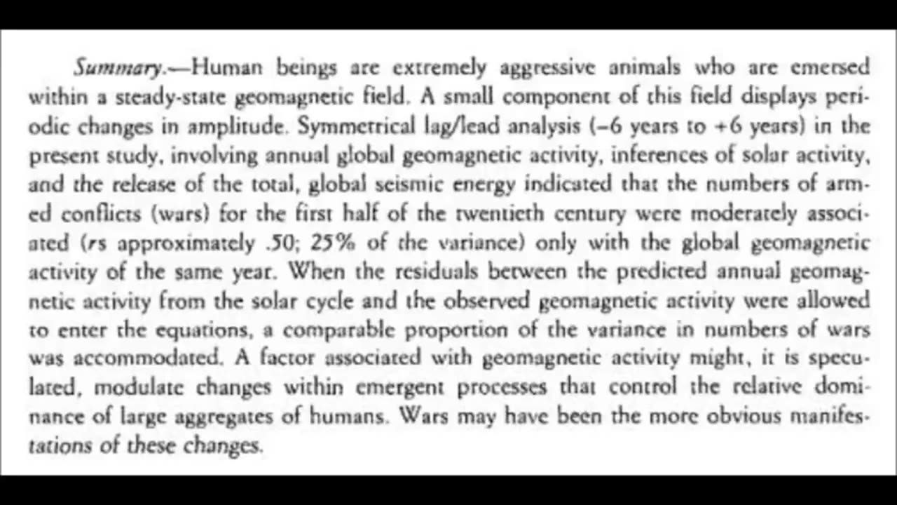 Solar Activity, War and Intraspecies Aggression