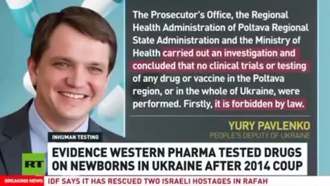 Bio-weapons labs, testing on Ukrainian children since 2014.