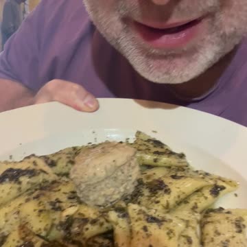 Always a good time for Stuffed Rigatoni Pesto with a Meatball OH!