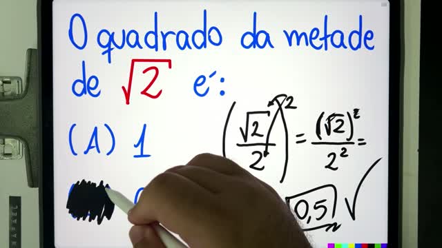 🤯 O quadrado da metade de √2 é... Será que você resolve ERRADO a esta expressão matemática