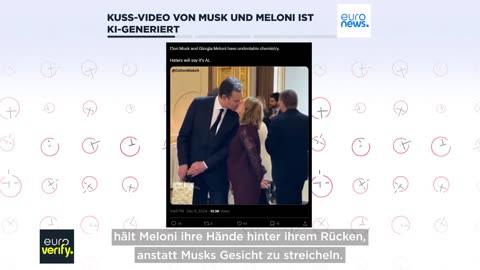 Virales "Kuss-Video" von Musk und Meloni ist KI-generiert