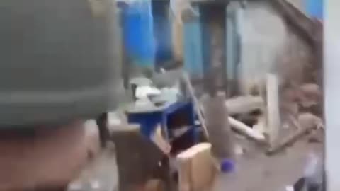 Lucky to be alive. A soldier of the Ukraine survived after a bullet went through his helmet