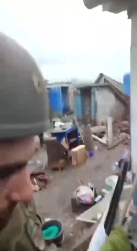 Lucky to be alive. A soldier of the Ukraine survived after a bullet went through his helmet