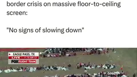 Fox News blows up evidence of Joe Biden'sborder crisis on massive floor-to-ceiling