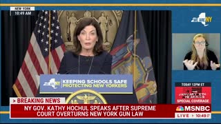 Gov. Hochul Rages Over SCOTUS Overturning Concealed Carry Law