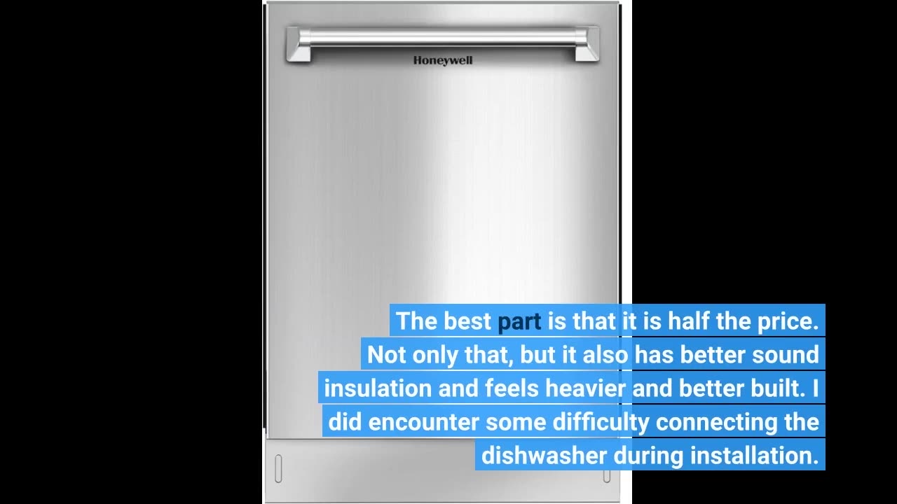 Honeywell 18 Inch Dishwasher with 8 Place settings, 6 Washing Programs, Stainless Steel Tub