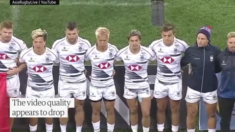 Hong Kong protest song appears to play instead of Chinese national anthem at rugby game