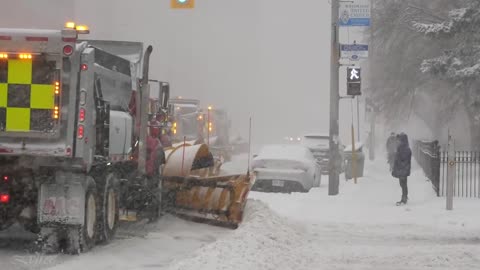 Winter Snow Storm in Toronto CANADA