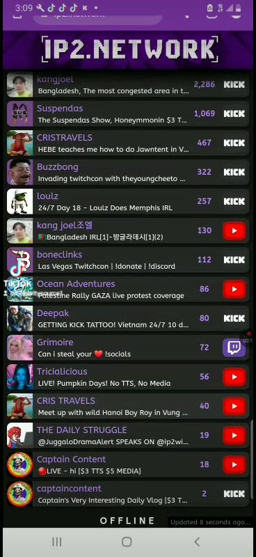 These ip2 streamers all streaming list 10/23/23 part18