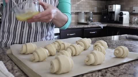 croissants baking kitchen