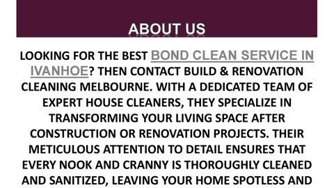 Best Bond Clean Service in Ivanhoe