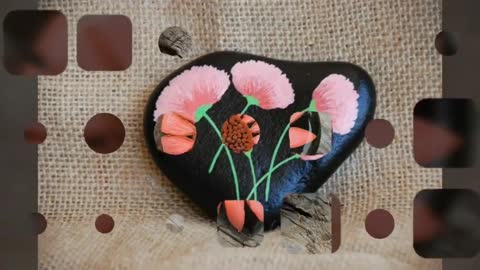 floral rock painting new and unique stone painting ideas
