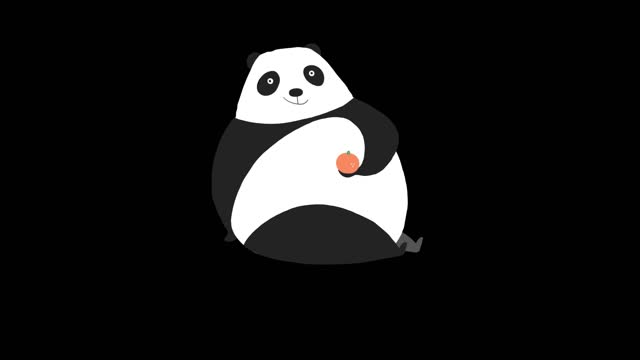 simple flat style natural animal national treasure panda mg animation