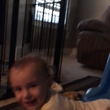 17 month old Baby fails at the slide