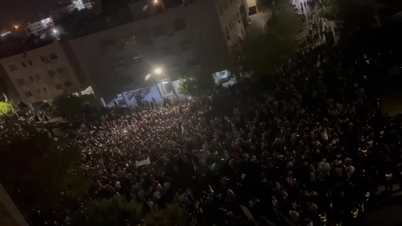 Current situation outside the Israel embassy in Jordan, Amman