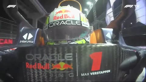 Max Verstappen singing "Viva Las Vegas" after Formula 1 win