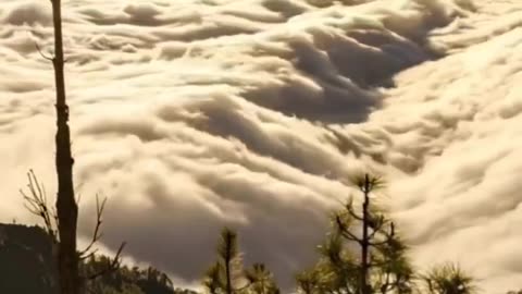 Dancing clouds and sunset with timelapse in Tenerife!🌄