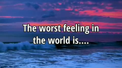 The Worst Feeling in the World is.... #shorts #psychologyfacts #subscribe