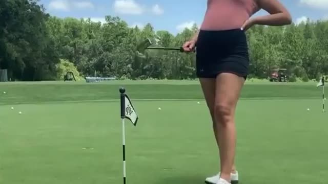 Is this a Hole in 1 - Golfing Beautiful Woman