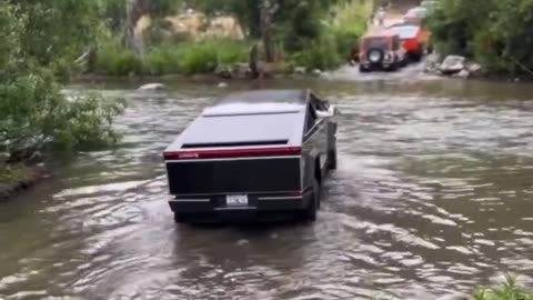 Cybertruck looking like a crocodile from the future!