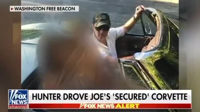 Hunter drives the corvette