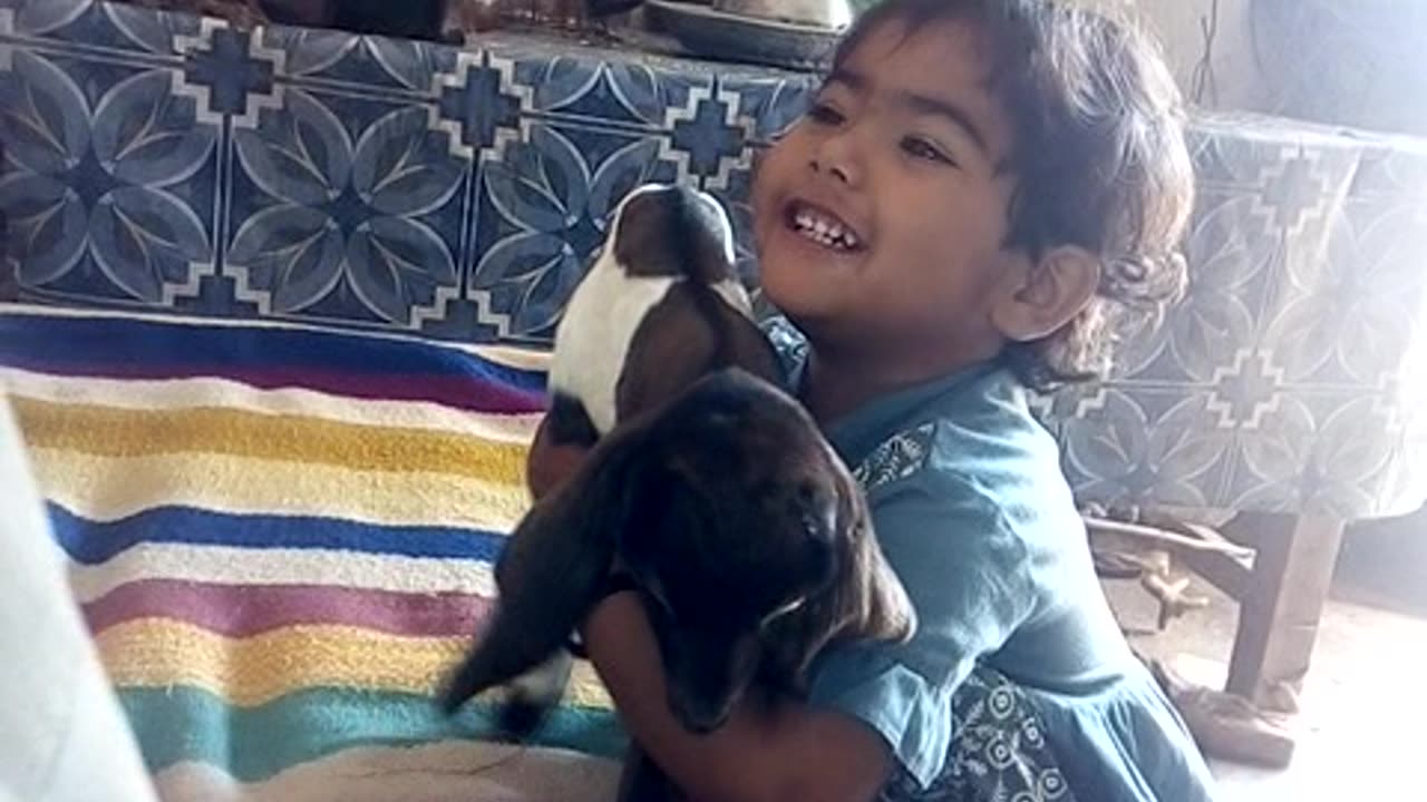 Cute baby with beautiful got kid