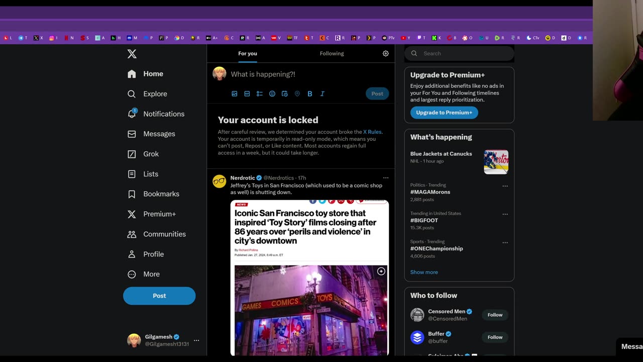Locked out of Twitter because of Zionism