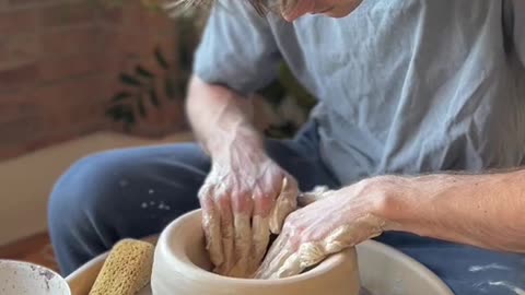 61_my biggest POT so far 🗿 #pottery #asmr #satisfying