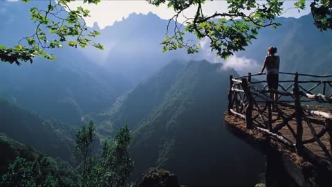 Breath In Calm And Beautiful Mountains Near To Nature