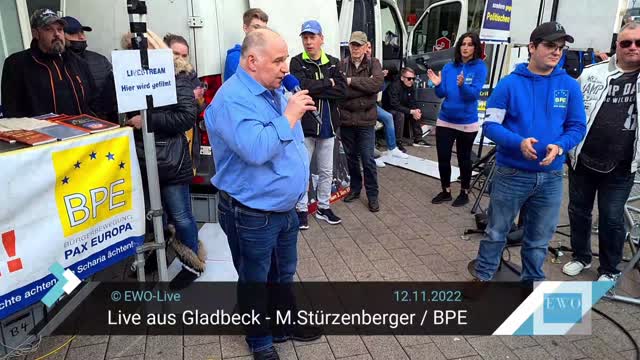 "Wir sind gegen Rassisten" Ehem. Polizist Gernot Tegetmeyer bei BPE-Kundgebung Gladbeck 2.0