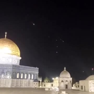 Iranian Missiles Struck Down By Israel Over Historic Dome of the Rock in Jerusalem