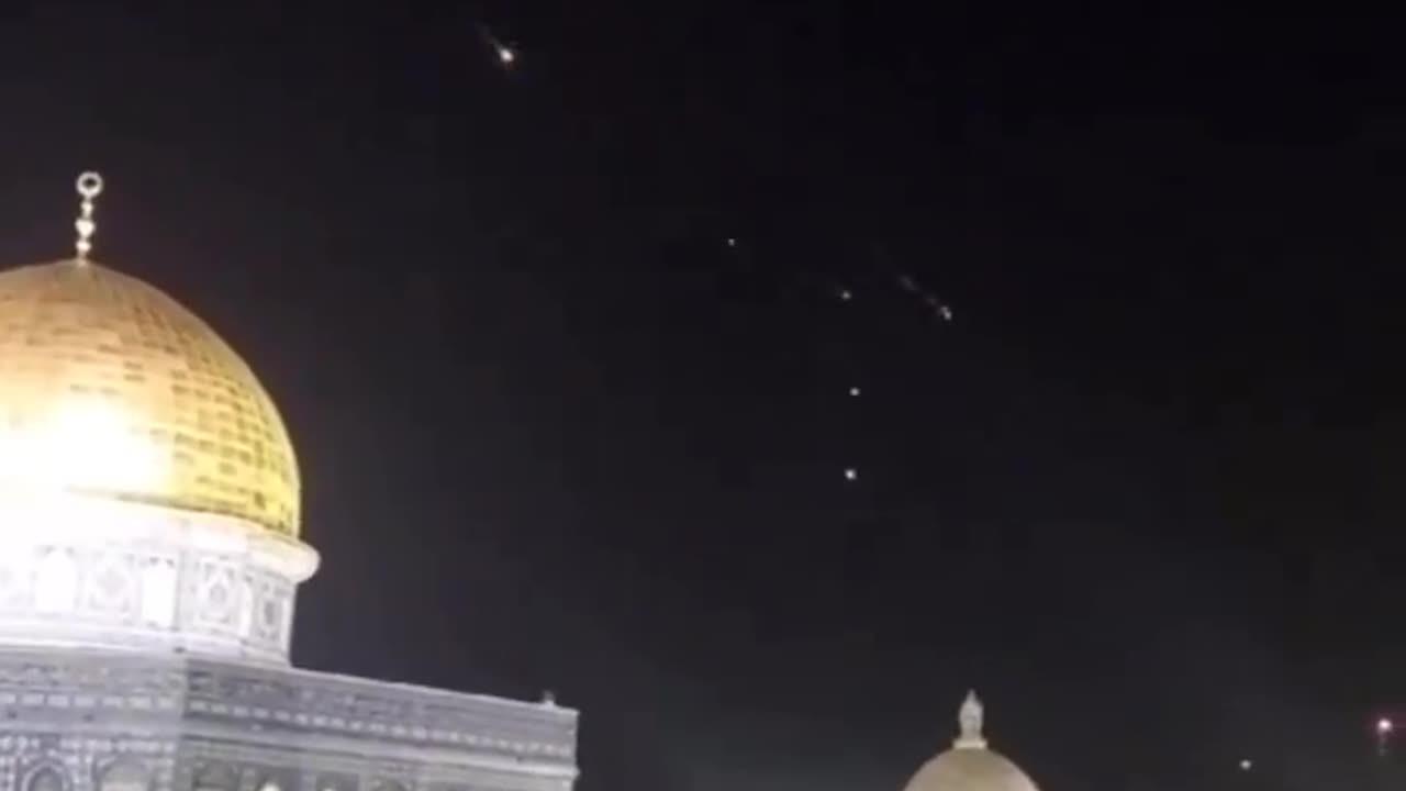 Iranian Missiles Struck Down By Israel Over Historic Dome of the Rock in Jerusalem