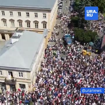 POLAND - Warsaw yesterday. Hundreds of thousands of citizens protest against their government...