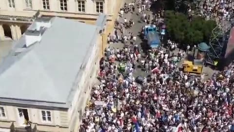POLAND - Warsaw yesterday. Hundreds of thousands of citizens protest against their government...