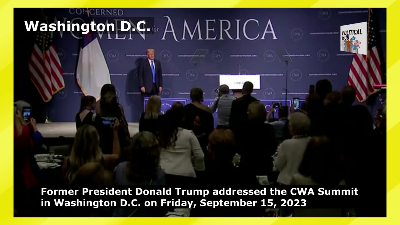 Trump addressed the CWA Summit in Washington D.C. on Friday, September 15, 2023