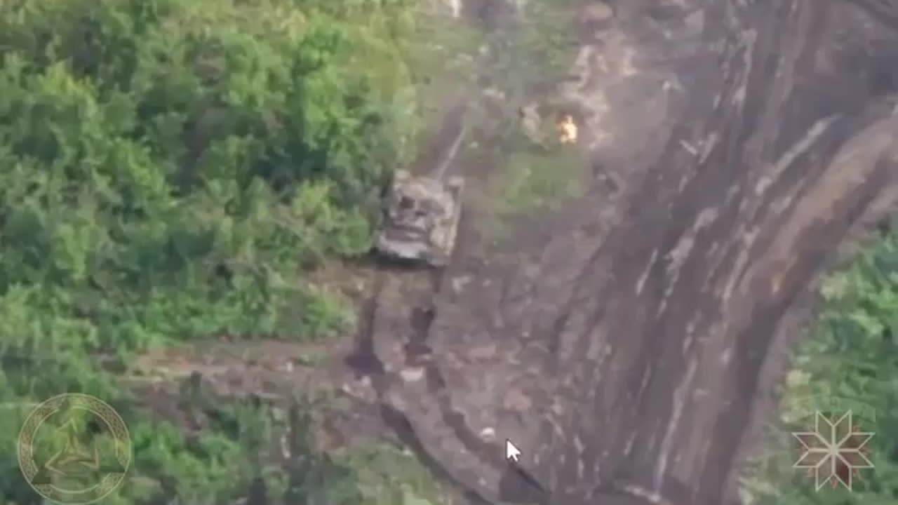 Russian Soldier Set Alight Running in Circles