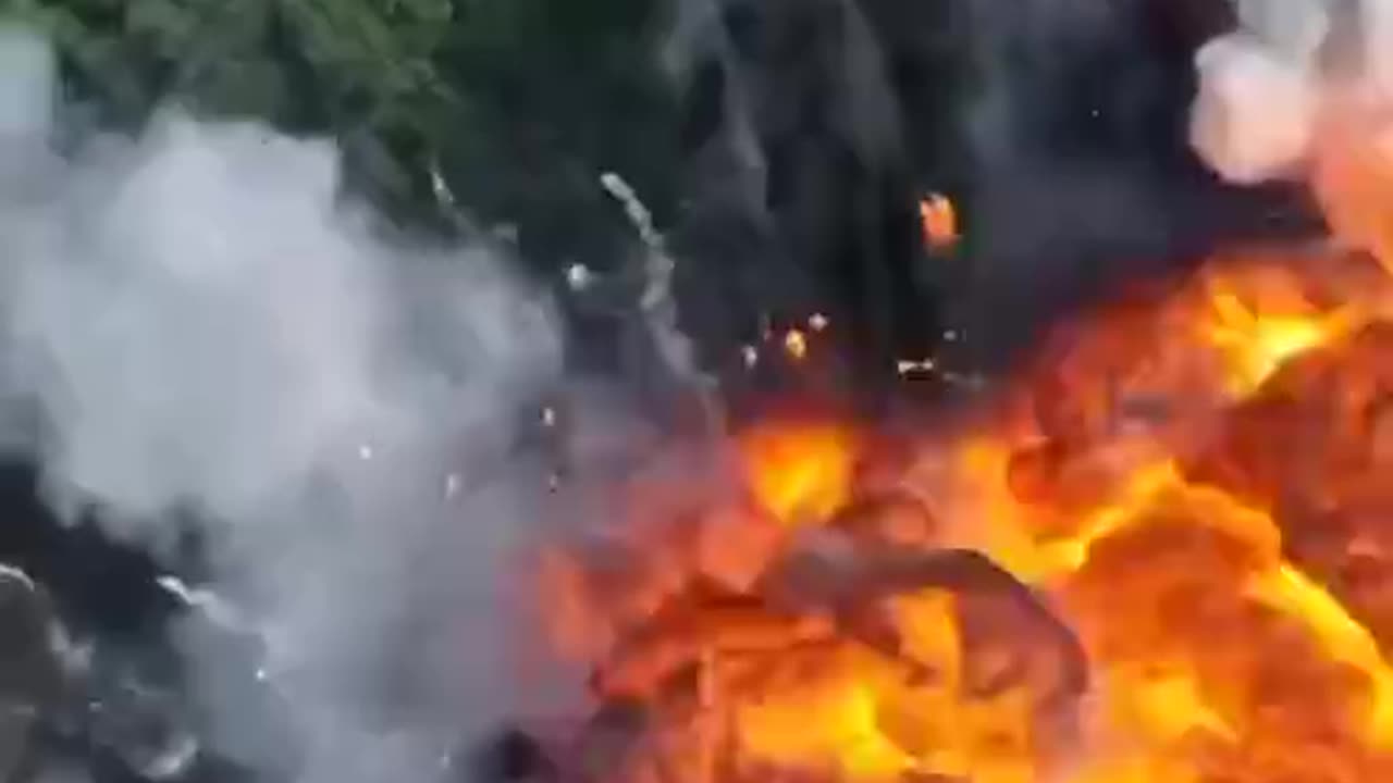 Detonation of the ammunition of a T-72 AFU tank