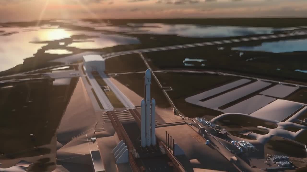 Falcon Heavy Animation