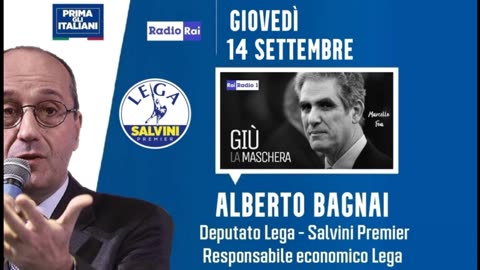 🔴 On.Alberto Bagnai ospite nella trasmissione radiofonica "Giù la maschera" di Marcello Foa -14/9/23