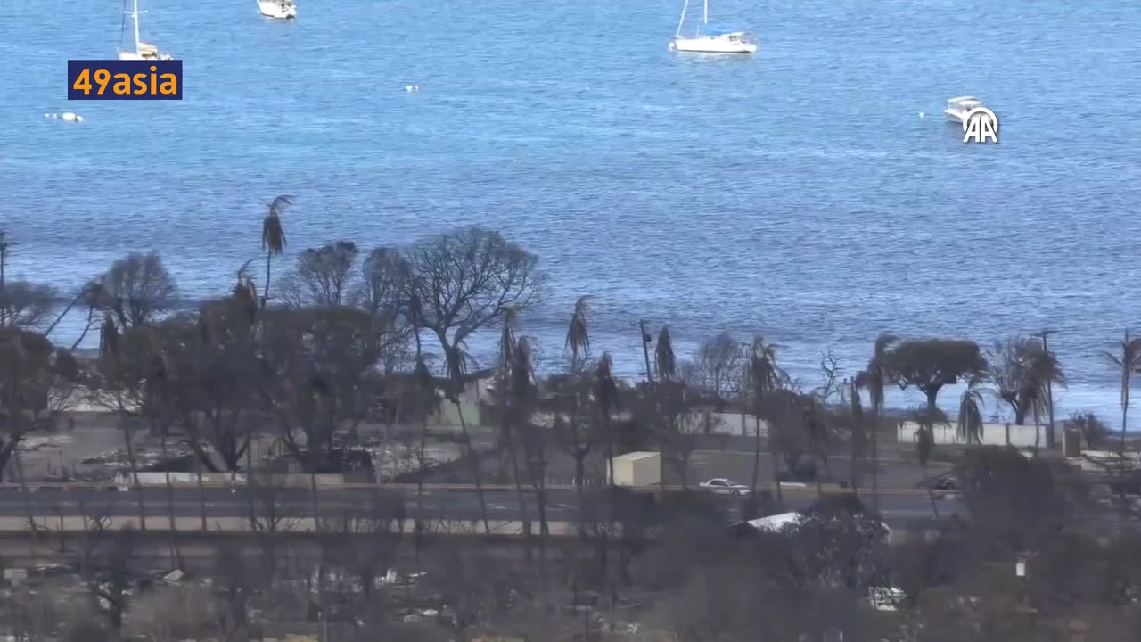 Hawaii , Maui Fire affected areas in Lahaina