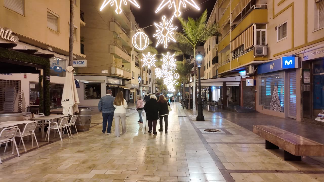 Benalmadena Arroyo de la Miel in Winter 🎄 Christmas & New Year on Costa del Sol [Spain 4K]