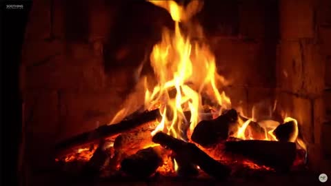 Christmas Fireplace Relax With Instrumental Music